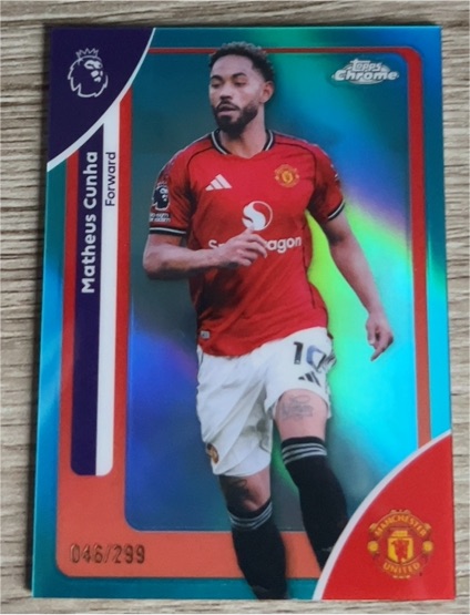 2026 Topps Chrome Premier League #134 Matheus Cunha — front