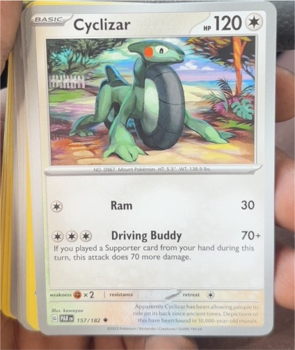 2023 Pokémon Paradox Rift #157 Cyclizar — front