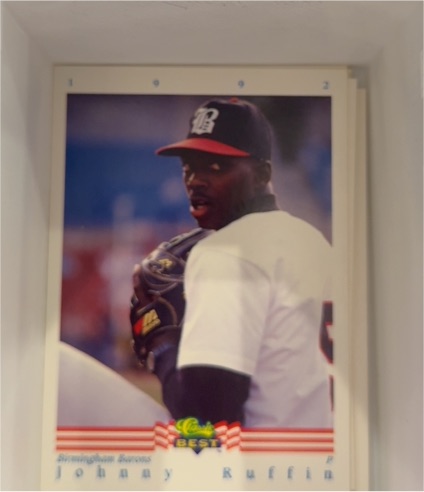 1992 Classic Best #33 Johnny Ruffin Birmingham Barons — front