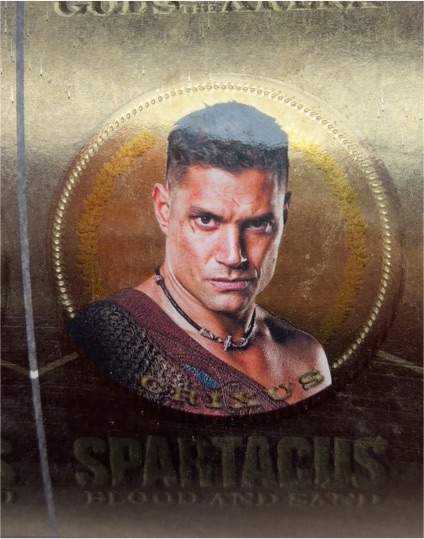 2012 Rittenhouse Spartacus Premium Pack Die-Cut Gold Plaque GG7 Barca — front