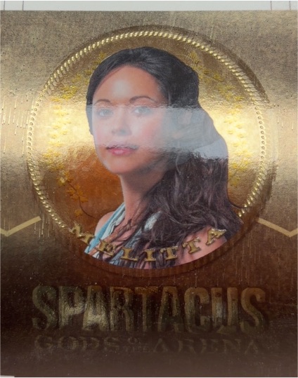 2012 Rittenhouse Spartacus Premium Pack Die-Cut Gold Plaque GG7 Velita — front