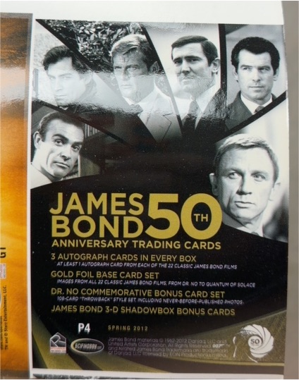 2012 James Bond 50th Anniversary #P4 James Bond — front