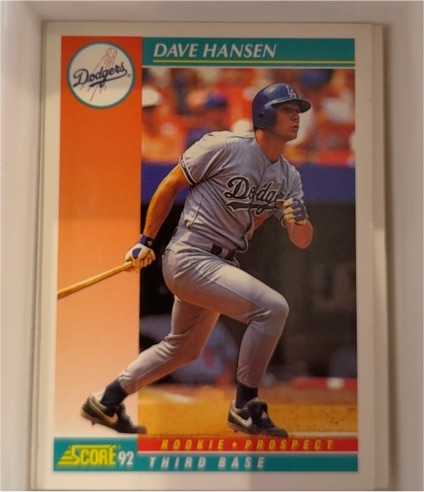1992 Score #754 Dave Hansen — front