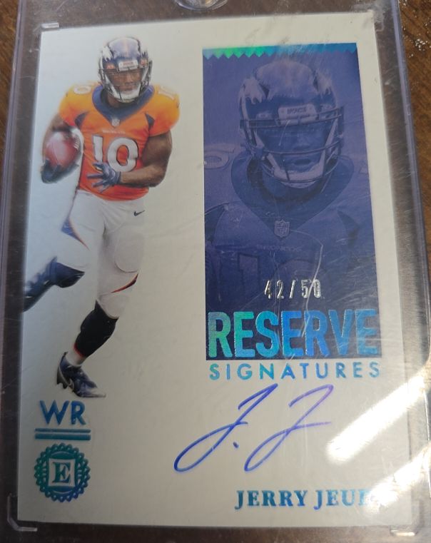 2021 Panini Encased Reserve Signatures #RS-JJ Jerry Jeudy — front