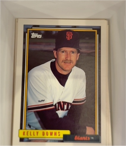 1992 Topps #573 Kelly Downs — front
