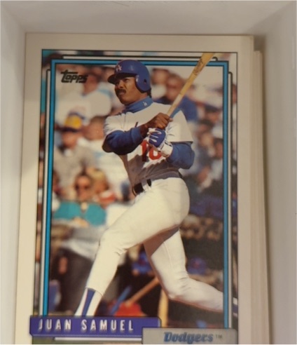 1992 Topps #315 Juan Samuel — front