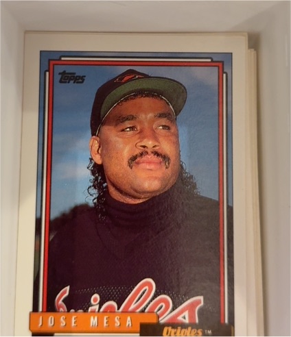 1992 Topps #310 Jose Mesa Baltimore Orioles — front