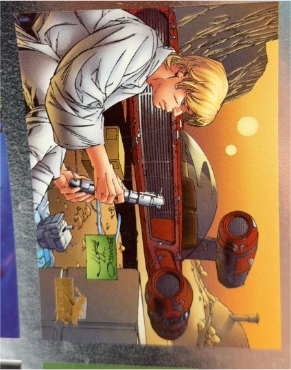 1997 Topps Star Wars Vehicles #18 Luke's Landspeeder — front