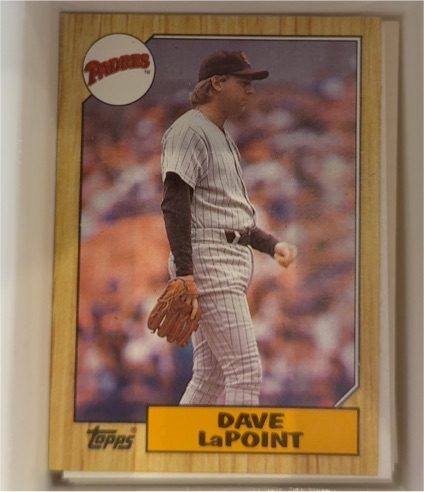 1987 Topps #754 Dave LaPoint — front