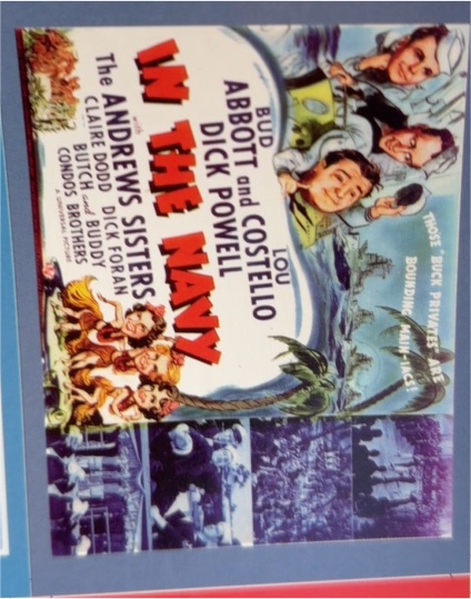 1941 In The Navy Movie Poster Abbott & Costello Dick Powell The Andrews Sisters — front