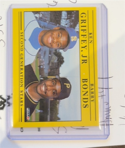 1990 Fleer #710 Second Generation Stars Ken Griffey Jr / Barry Bonds — front