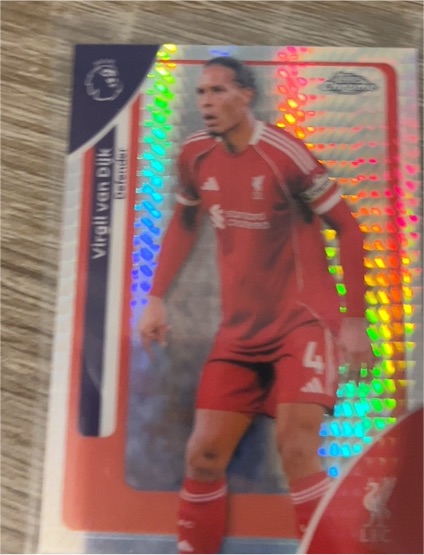 2026 Topps Chrome Premier League #116 Virgil van Dijk — front