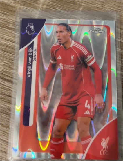 2026 Topps Chrome Premier League #116 Virgil van Dijk Liverpool FC — front