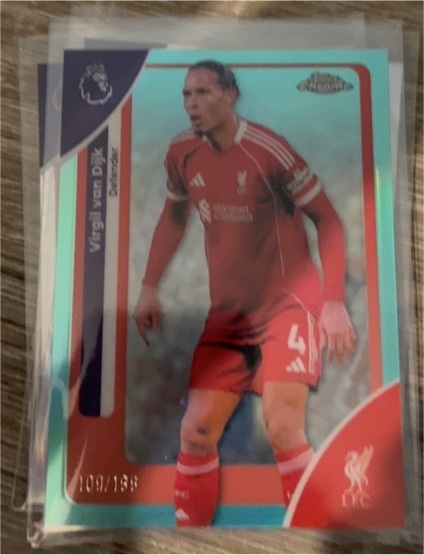 2026 Topps Chrome Premier League #116 Virgil van Dijk Liverpool FC — front