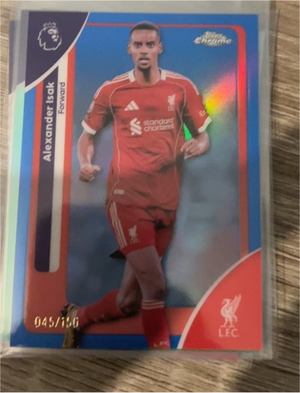 2026 Topps Chrome Premier League #117 Alexander Isak — front