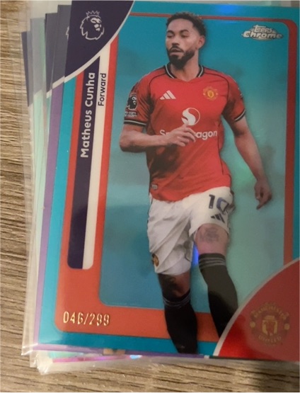 2026 Topps Chrome Premier League #134 Matheus Cunha — front