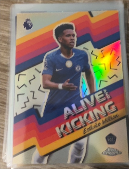 2026 Topps Chrome Premier League #AK-14 Estevao Willian Alive and Kicking Rookie — front