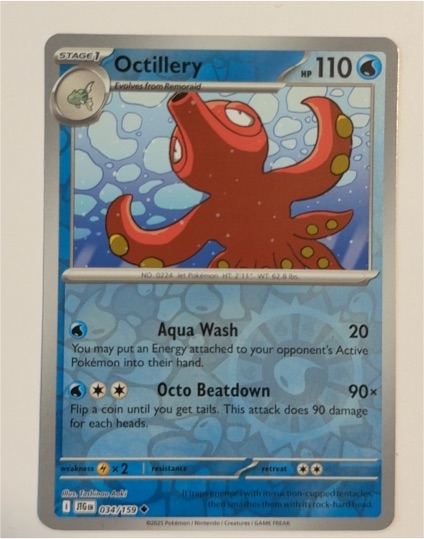 2025 Pokémon SV09: Journey Together #034 Octillery — front