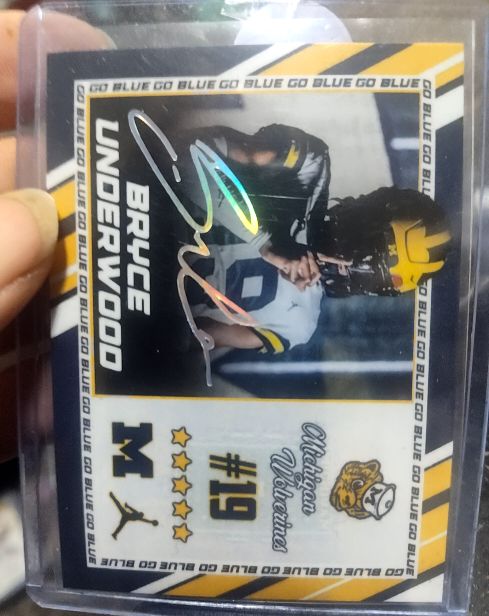 2025 Bryce Underwood #19 Michigan Wolverines — front