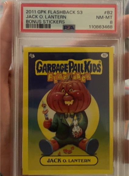 2011 Garbage Pail Kids Flashback S3 #B2 Jack O. Lantern Bonus Stickers — front