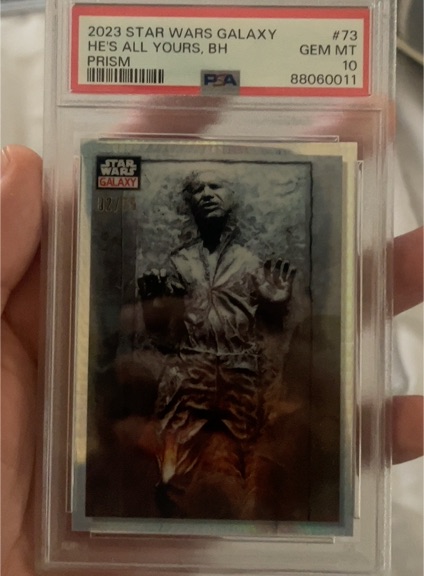 2023 Topps Star Wars Galaxy #73 He's All Yours, BH Prism Han Solo — front
