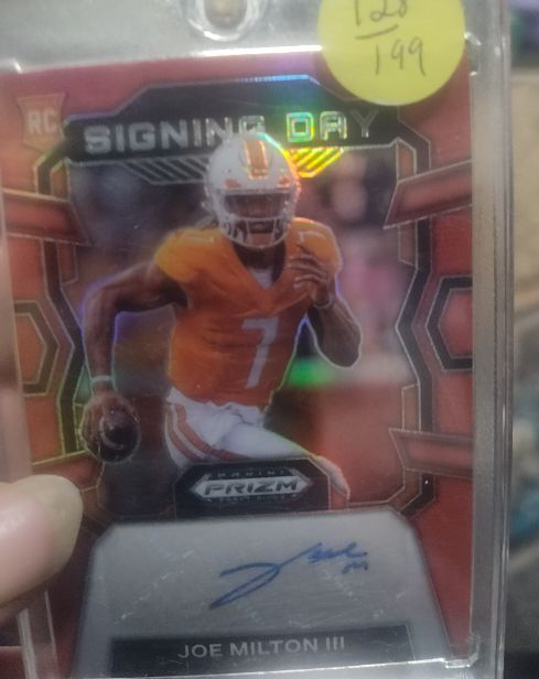 2024 Panini Prizm Draft Picks Signing Day #SD-JMN Joe Milton III — front