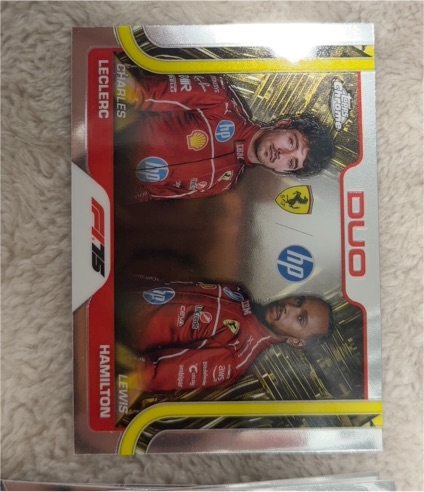 2025 Topps Chrome Formula 1 #165 Charles Leclerc Lewis Hamilton Duo — front