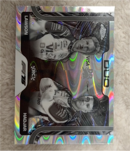 2025 Topps Chrome Formula 1 Duo #169 Liam Lawson & Isack Hadjar — front