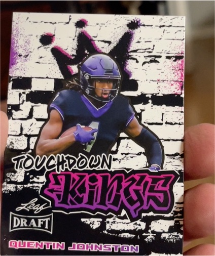 2023 Leaf Draft #99 Quentin Johnston Touchdown Kings — front