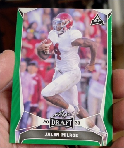 2023 Leaf Draft #36 Jalen Milroe — front