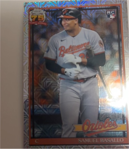 2026 Topps Series 1 #91C-30 Samuel Basallo Mojo Refractor Rookie — front