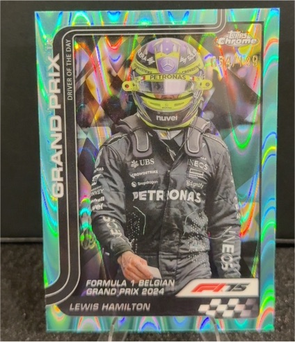 2025 Topps Chrome F1 Lewis Hamilton Grand Prix Driver Of The Day #135 — front