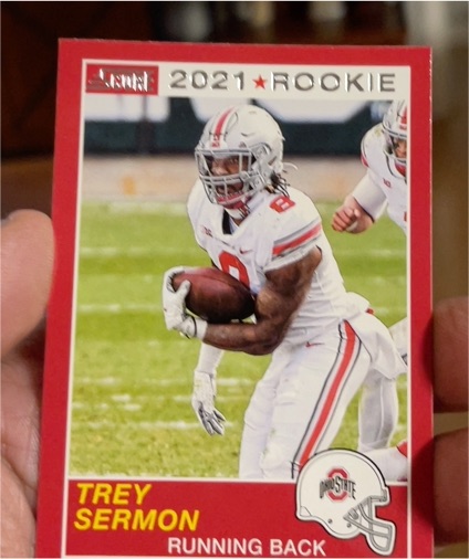 2021 Panini Chronicles Draft Picks Score #55 Trey Sermon Ohio State Buckeyes Rookie — front