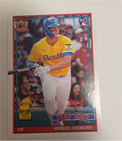 2026 Topps Series 1 75th #T91-71 Roman Anthony — front