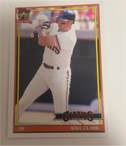 1991 Topps #T91-11 Will Clark — front