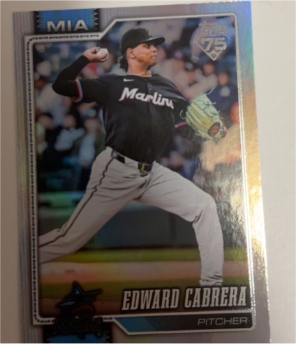 2026 Topps Series 1 #288 Edward Cabrera — front