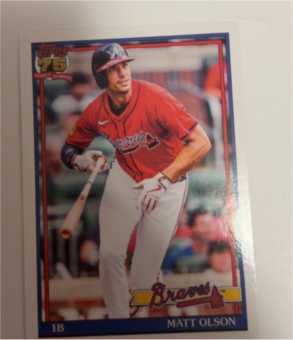 2026 Topps Series 1 1991 #T91-53 Matt Olson — front