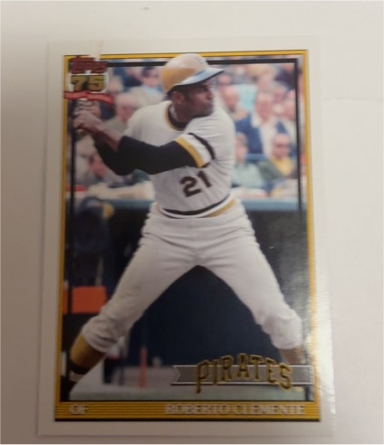 2026 Topps Series 1 1991 Insert #T91-99 Roberto Clemente — front