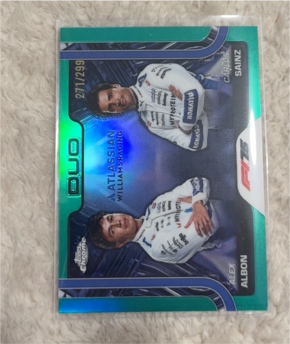 2025 Topps Chrome Formula 1 #172 Alex Albon & Carlos Sainz Duo — front