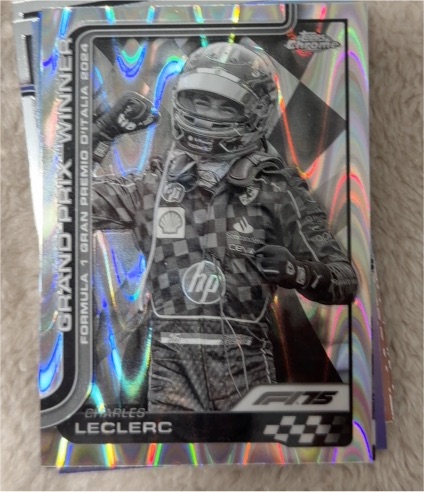 2025 Topps Chrome Formula 1 F1 Charles Leclerc Black & White Raywave #108 — front