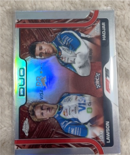 2025 Topps Chrome Formula 1 F1 Duo #169 Liam Lawson / Isack Hadjar — front