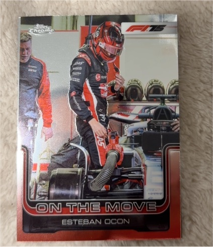 2025 Topps Chrome Formula 1 #190 Esteban Ocon On The Move — front