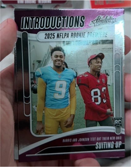 2025 Panini Absolute Introductions #I-TJN Tre Harris & Tez Johnson — front