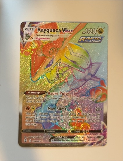2021 Pokémon Evolving Skies #217 Rayquaza VMAX — front
