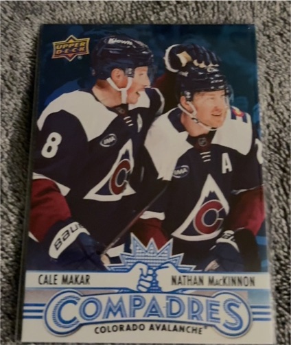 2025-26 Upper Deck Series 1 #CM-10 Cale Makar Nathan MacKinnon Compadres — front