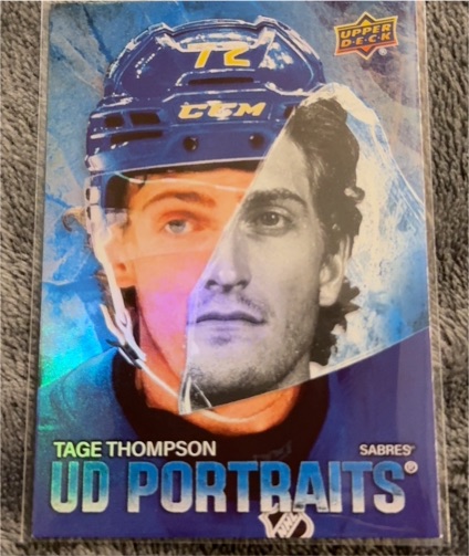 2025-26 Upper Deck Series 1 UD Portraits #P-6 Tage Thompson — front