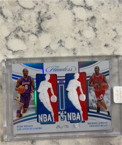 2024 Panini Flawless Dual NBA Logo Patch Kobe Bryant Michael Jordan — front