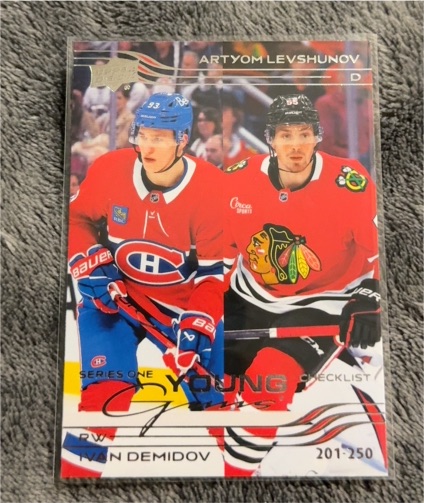 2025-26 Upper Deck Series 1 #250 Ivan Demidov & Artyom Levshunov Young Guns Checklist — front