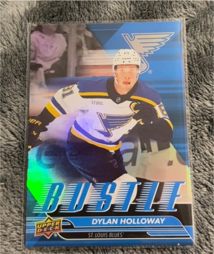 2025-26 Upper Deck #B-6 Dylan Holloway Bustle St. Louis Blues — front