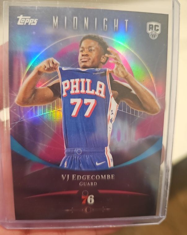 2025-26 Topps Midnight #63 VJ Edgecombe Rookie Card — front